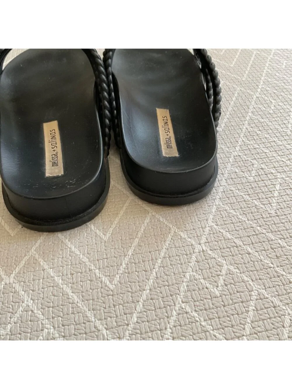 Melissa Black Braid gel slippers Slide size6 eu37